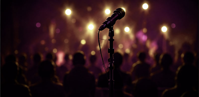Live microphone stage for Manifest Music Sessions